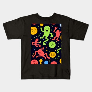 Weird Aliens - Graffiti Abstract Art Kids T-Shirt